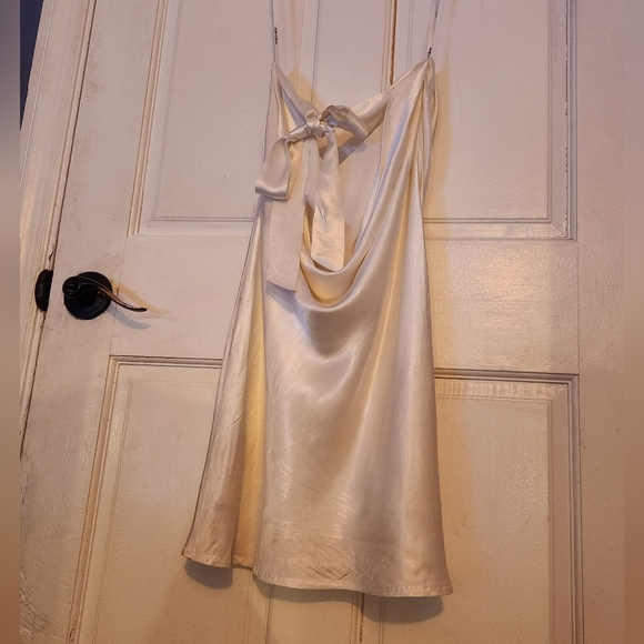 NWT For Love And Lemons White Strapless Satin Backless Mini Dress Size Large - Picture 5 of 8